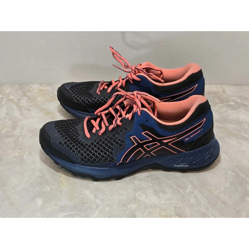 ASICS  Gel-Sonoma 4 1012A160 Women's Running Sneakers Shoes Size 7 / Blue / Pink
